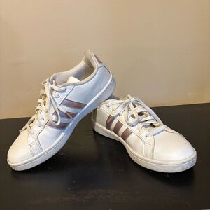ADIDAS Cloudfoam Women’s Sneakers rose gold Stripe Sz 10